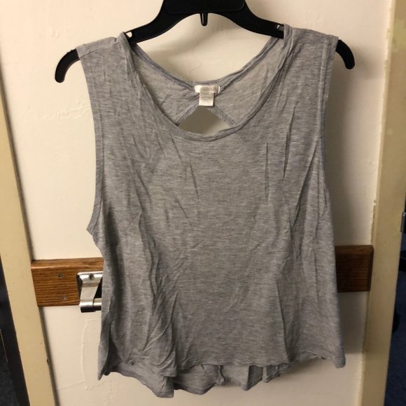 Bozzolo Tops - !SALE! Bozzolo Grey Open Back Tank